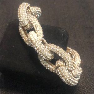 Gold Rhinestone Chain Bracelet